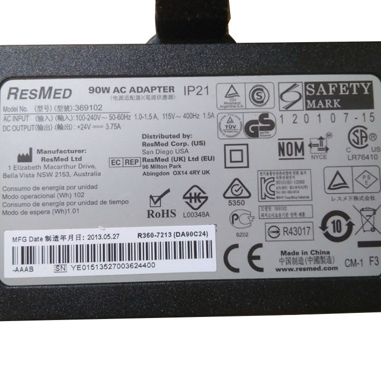 RESMED IP21 Caricabatterie / Alimentatore