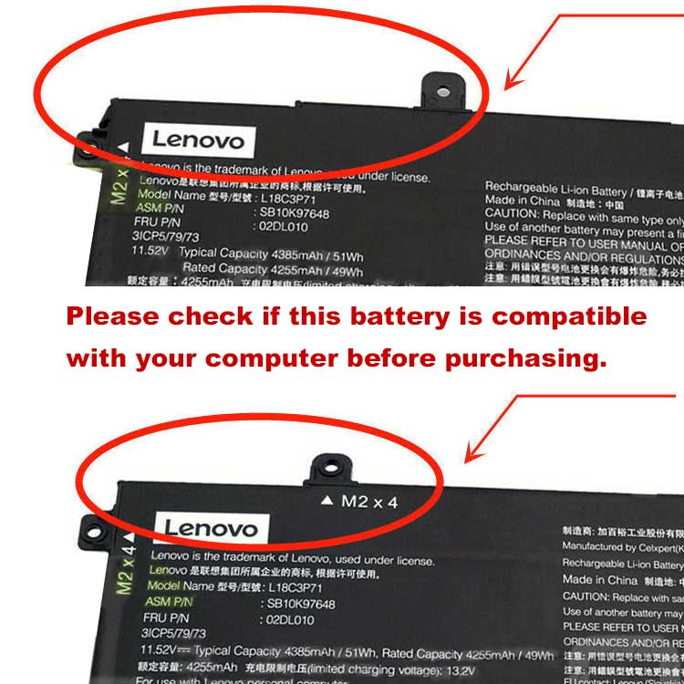 LENOVO L18C3P71 Batterie
