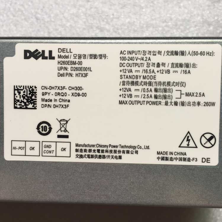 DELL H7X3F Caricabatterie / Alimentatore